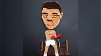 Tribute to Muhammed Ali made from pitta bread