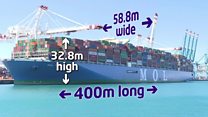 Huge ship docks in Southampton