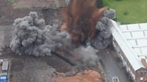 Moment WW2 bomb went off in Birmingham