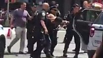 Footage shows Times Square arrest