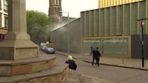 Fire panic over gallery's steam artwork