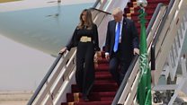 President Trump arrives in Saudi Arabia