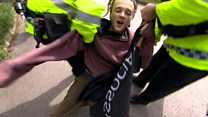 Hunting protester arrested