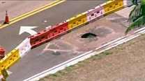 Aerial footage of Mar-a-Lago sinkhole