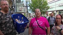 A family from Wigan came to Manchester to hand out food and drink to emergency services