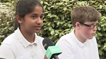 School kids react to the attack in Manchester
