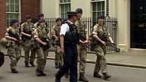 Troops arrive at Downing Street