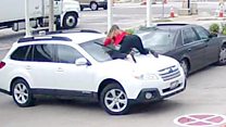 Watch how woman tries to stop car thief