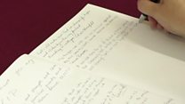 Reading book of condolences