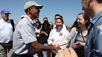 Obama tees off in Scotland