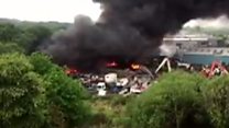Major industrial fire at Swansea plant