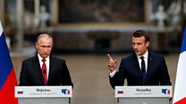 Macron denounces 'lying' Russian media