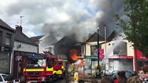 Firefighters tackle blaze in Ballymena