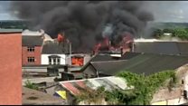 Fire engulfs row of Ballymena shops
