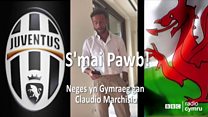 Neges yn Gymraeg gan Claudio Marchisio