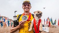 One man and his desert dog Gobi