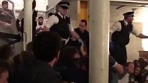 'Stay down' - police evacuate bar