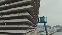 Drone footage of Dundee's V&A Museum
