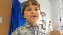 The boy who sings for hospital patients