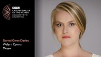 Sioned Gwen Davies yn paratoi am y cystadlu