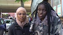 Children thrown to safety from tower fire