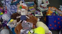 Inside a London fire donation centre