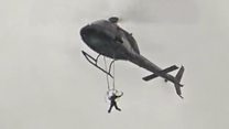 Daredevil stunt above Niagara Falls