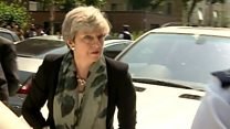 May arrives at Finsbury Park Mosque