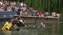 Cardboard boat race takes over Cam