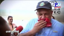 President eats wasp