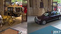 Queen's speech: 2016 vs 2017