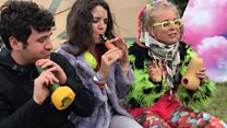Vegetable orchestra plays Glastonbury