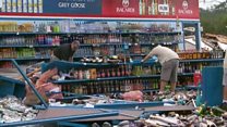 Tornado wreaks havoc at US liquor store