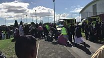Footage shows Newcastle 'collision' scene
