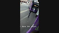 CCTV footage shows man hit by bus in Reading