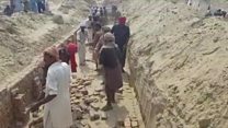 ناقابل شناخت لاشوں کی عارضی تدفین
