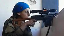 Female sniper cheats death at hands of IS