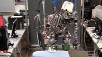 Ironing robot tackles creased clothes