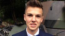Teenager travels to prom in a tank