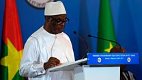 Le président Ibrahim Boubacar Keita du Mali évoque le financement de la force du G5