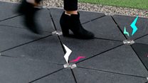 Feet power lights on smart high street