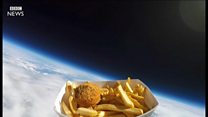 Chips and pattie sent into space