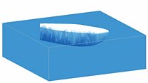 The shape of a giant iceberg