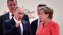 Merkel rolls her eyes at Putin