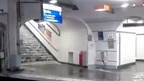 Paris Metro station flooded after storm