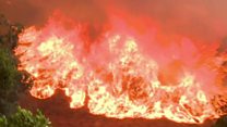 Children rescued from California wildfire