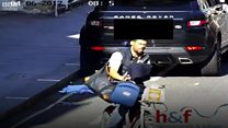 Watch: Thief shown the door by police