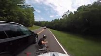 School chief arrested in cyclist smash