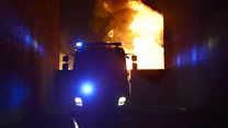 Bonfire celebrations in East Belfast