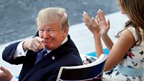 Trump applauds troops at Paris Bastille Day parade